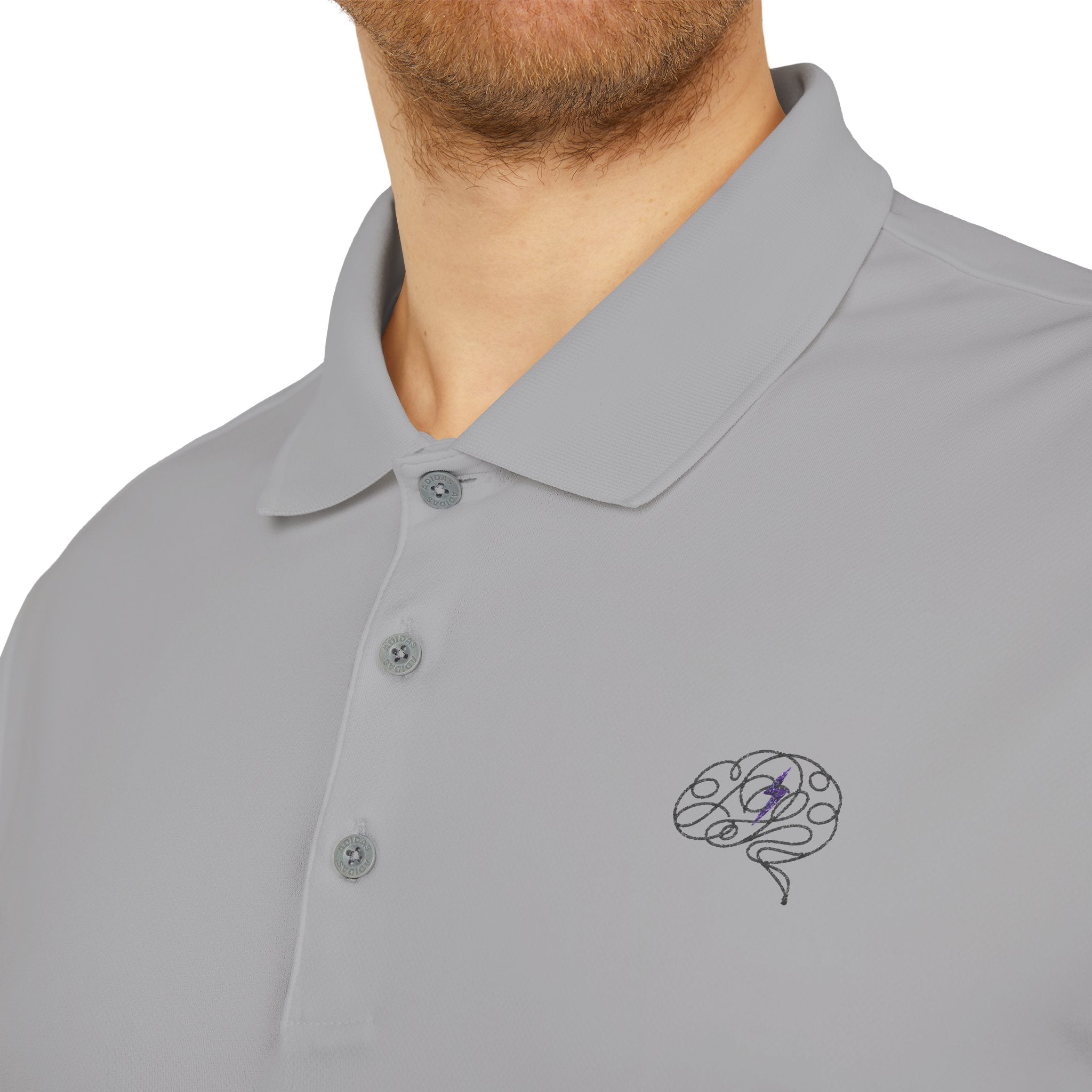 Brain Static Performance Polo | Epilepsy Awareness adidas® Polo