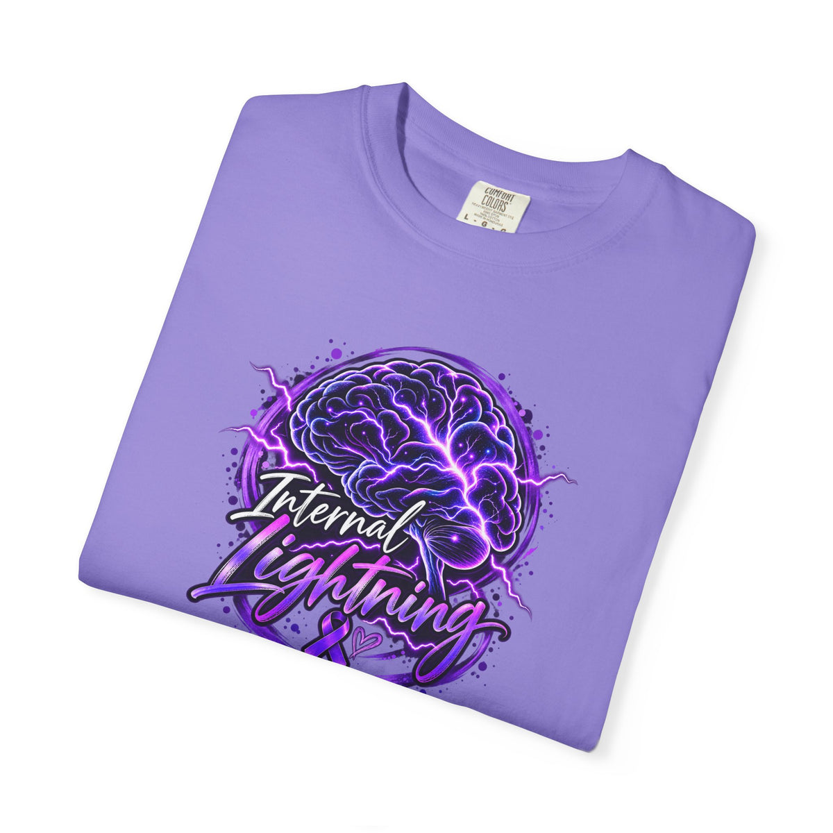 Internal Lightning Epilepsy Awareness Garment-Dyed T-Shirt