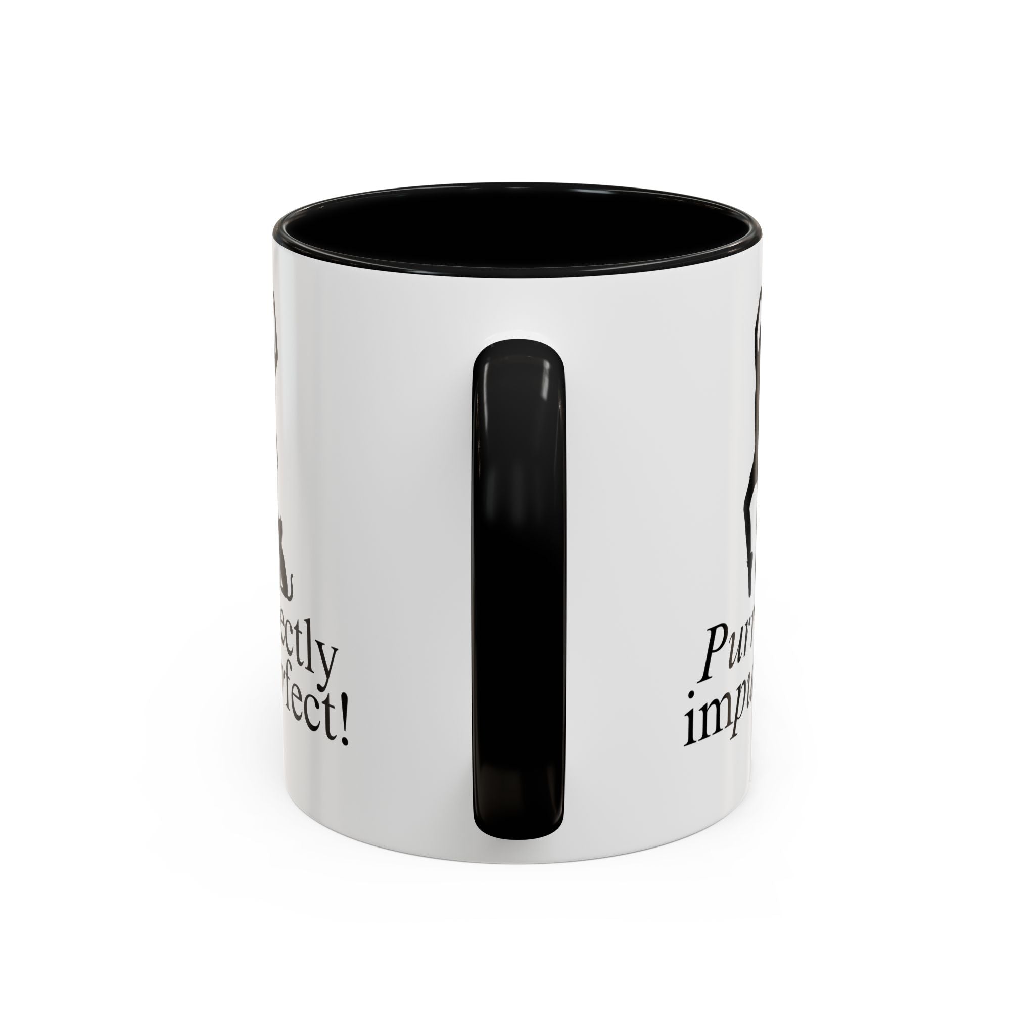 Photo depicting the ​Purrfectly Impurrfect Accent Coffee Mug (11, 15oz) from EpiAl's Shop.