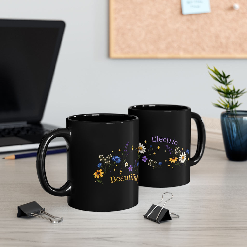 Beautifully Electric Epilepsy Awareness Black Mug (11oz/15oz)