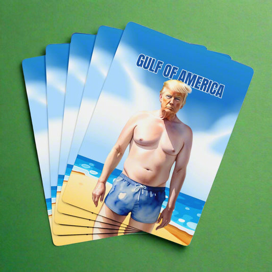 Funny Poker Playing Cards - Gulf of America Theme with Ace of Spades Design