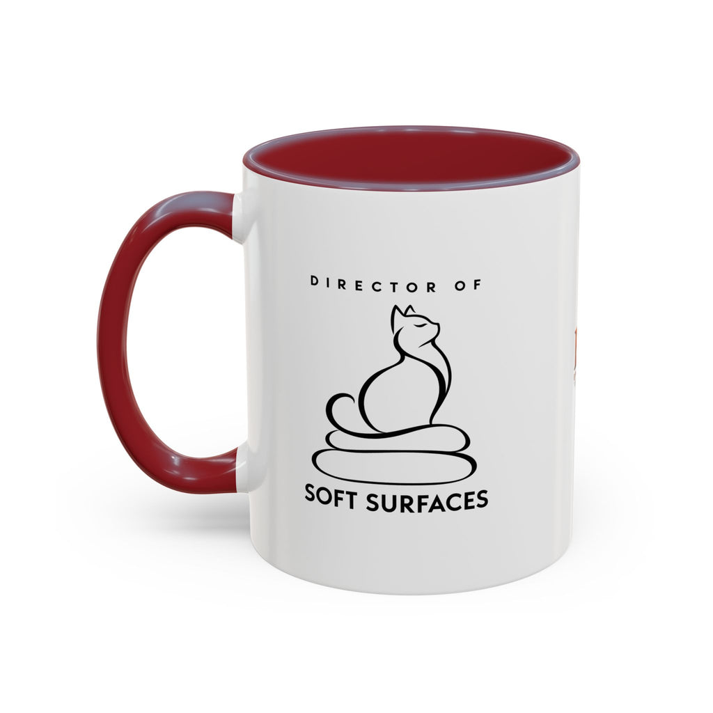 Director of Soft Surfaces Cat Mug | Funny Cat Lover Coffee Cup (11oz/15oz)