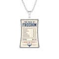 Price of Freedom Receipt Necklace | Paid in Full Americana Jewelry