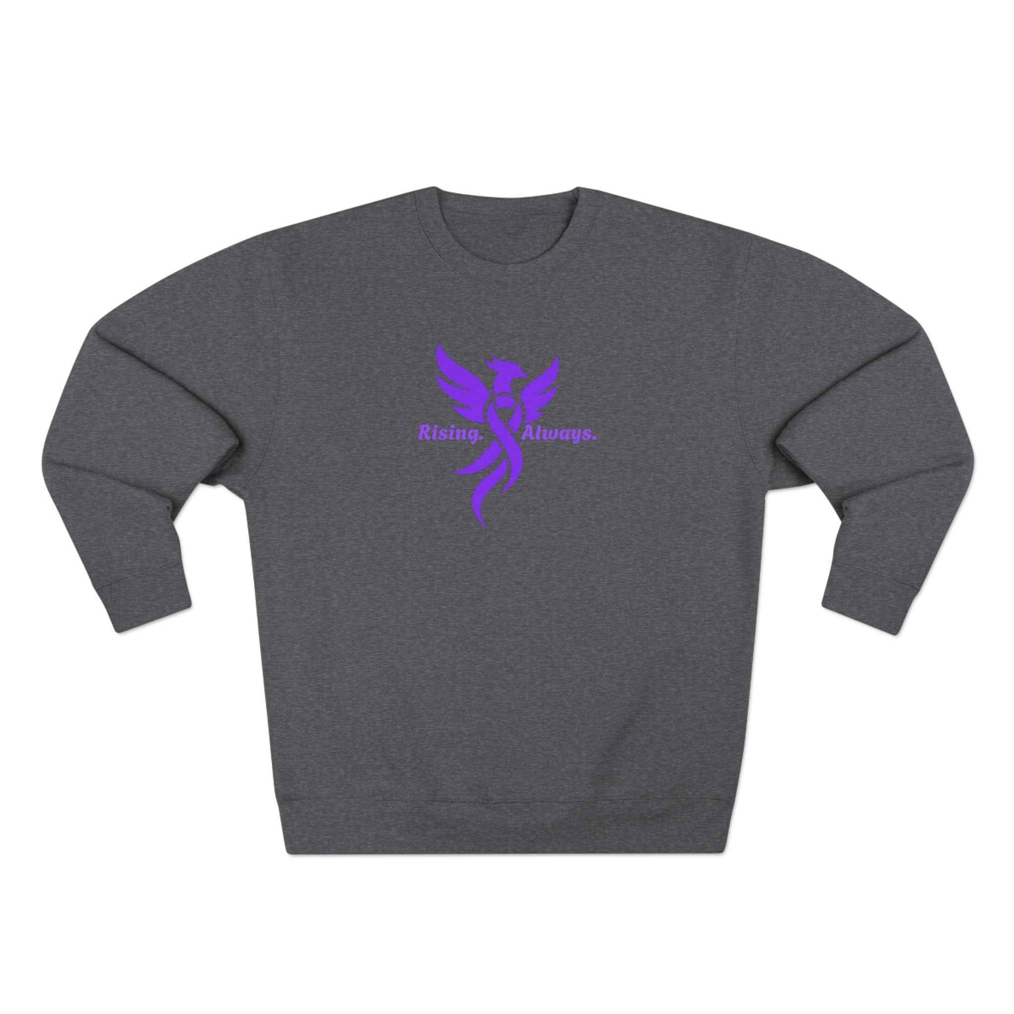 Rising Always Epilepsy Awareness Phoenix Ribbon Sweatshirt