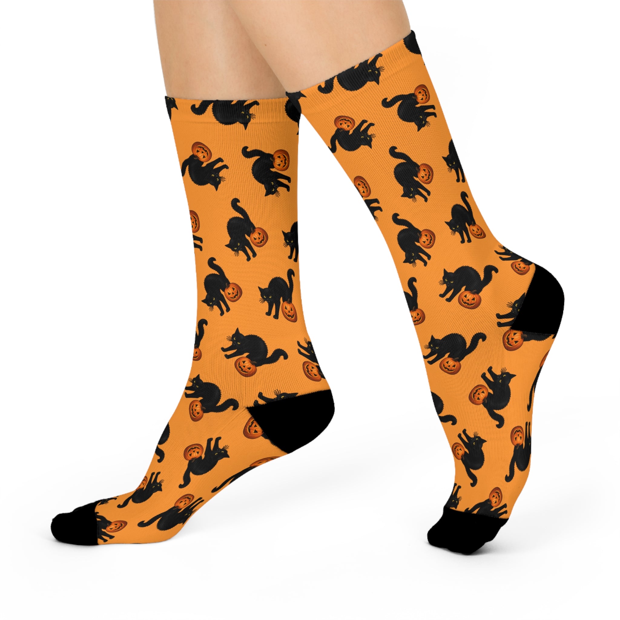 Black Cats & Jack-O’-Lanterns Halloween Crew Socks