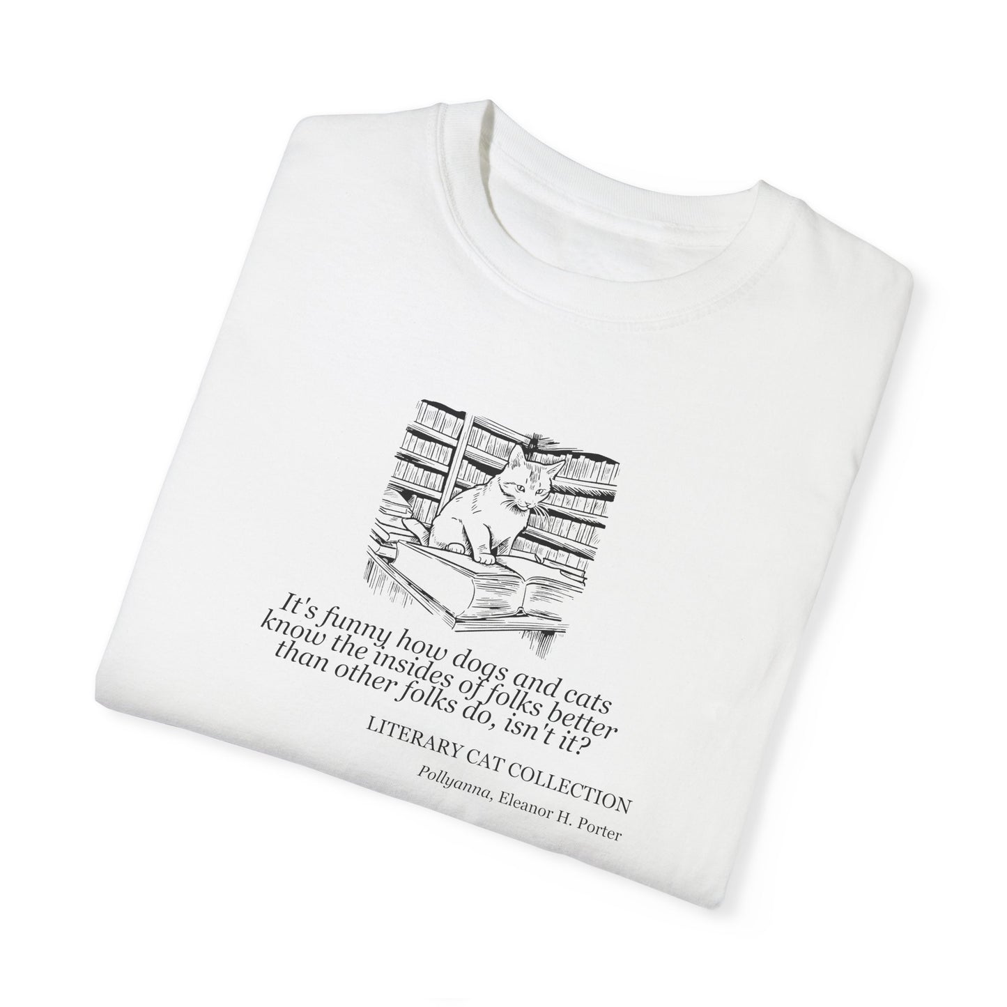 Literary Cat Unisex T-Shirt - Pollyanna