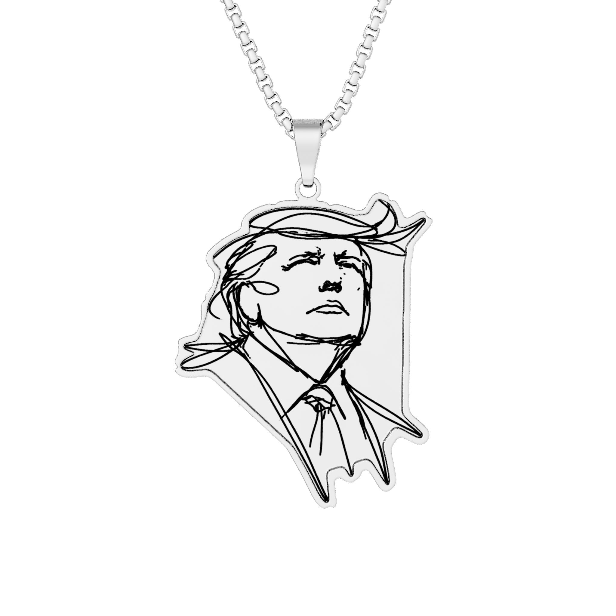 Swoop Energy Necklace | Outline Political Pendant