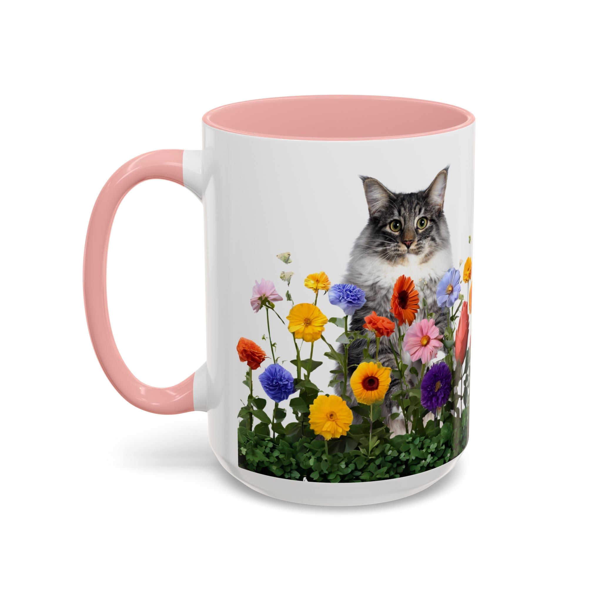 Floral Cats Coffee Mug - 11 oz/15 oz
