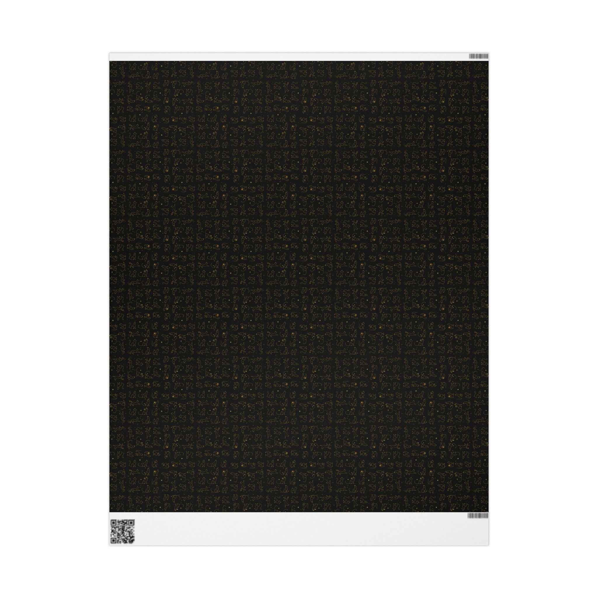 Gold Foil Line-Art Cats Gift Wrap – Elegant All-Purpose Wrapping Paper