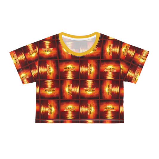 Vibrant 'Gulf of America' Graphic Crop Tee for Summer Vibes Printify
