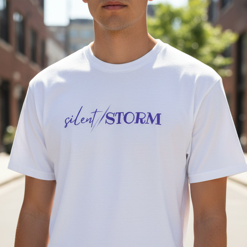 Silent Storm Unisex T-Shirt – Epilepsy Awareness Purple Statement Tee