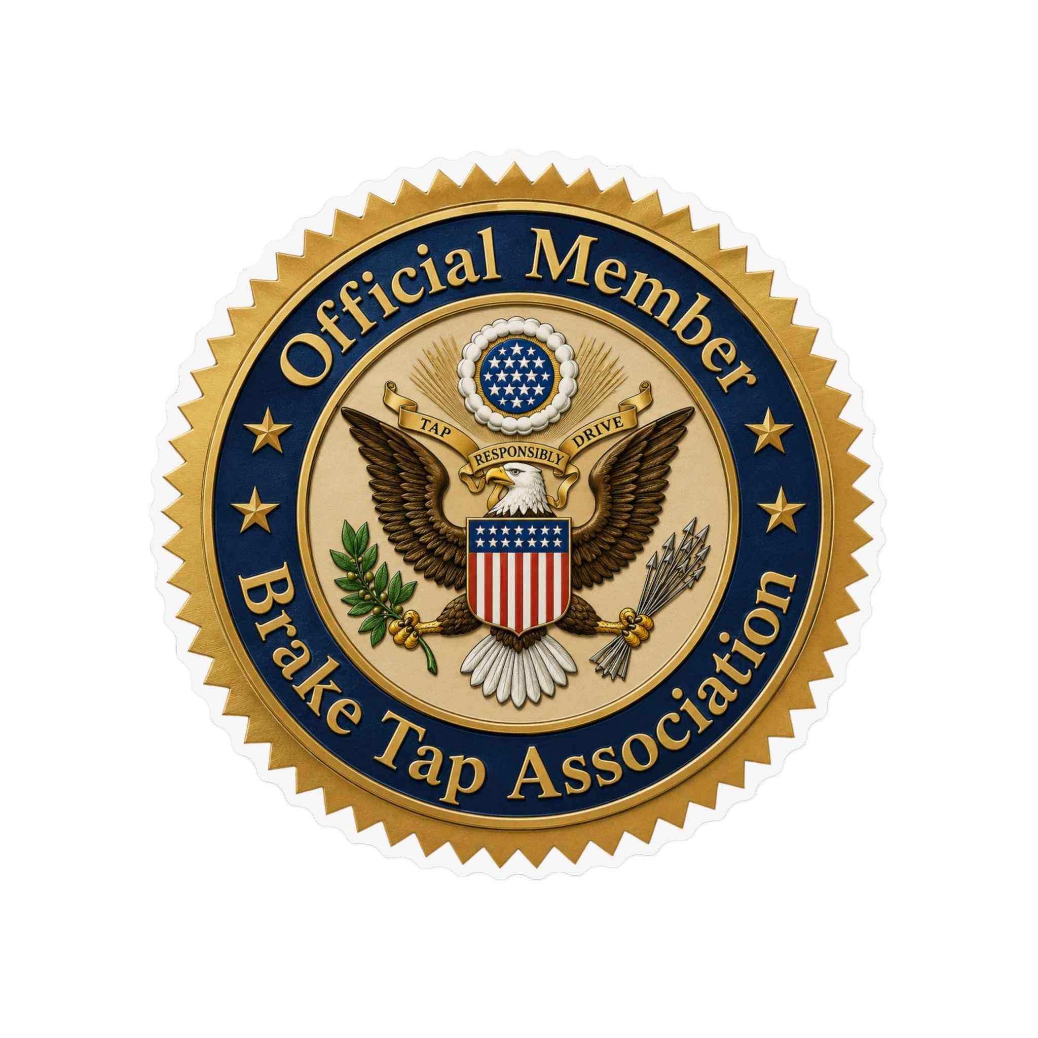 Official Member, Brake Tap Association Bumper Magnet | Funny Driver Badge Magnet