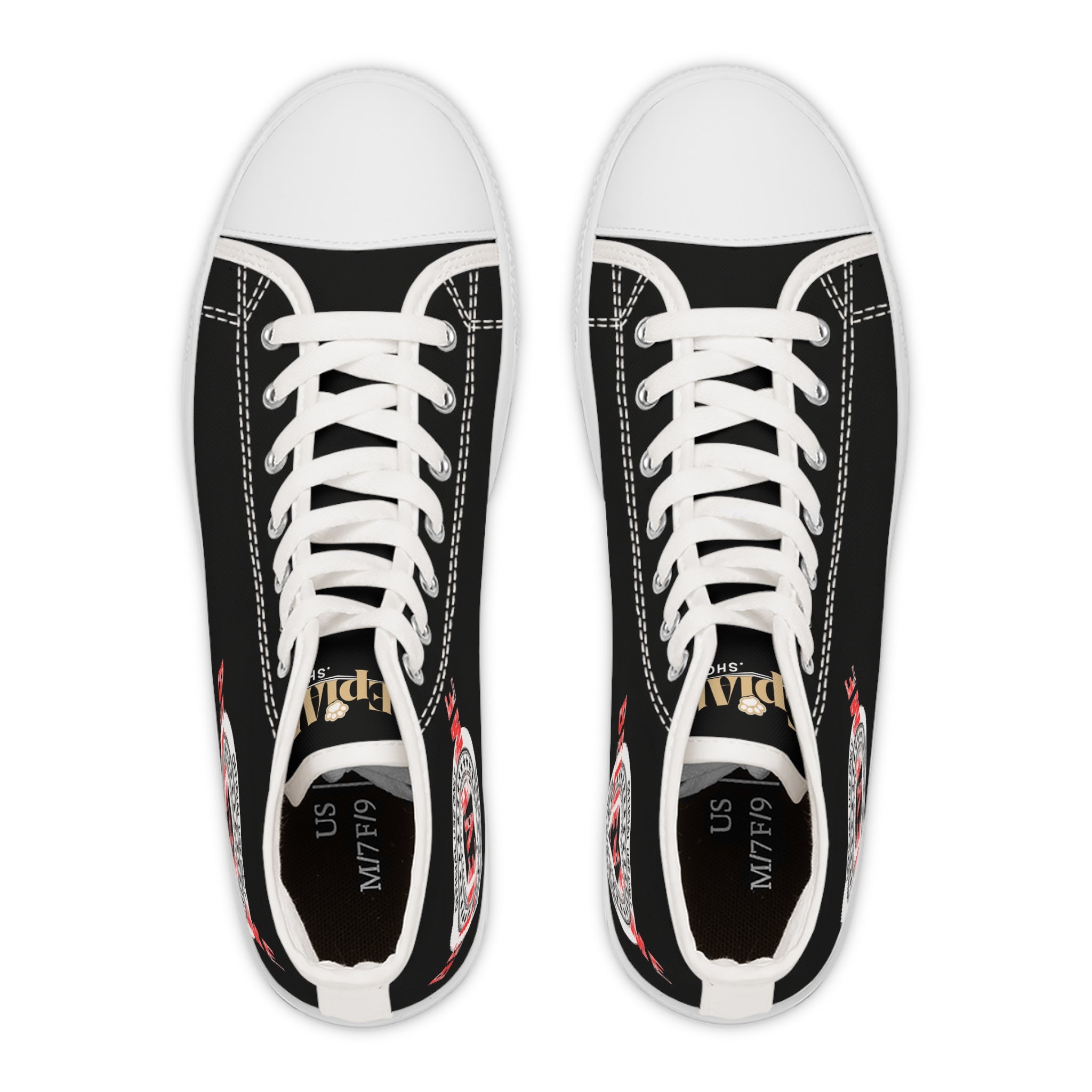 Believe Me Women’s High-Top Sneakers – Political Parody Statement Shoes