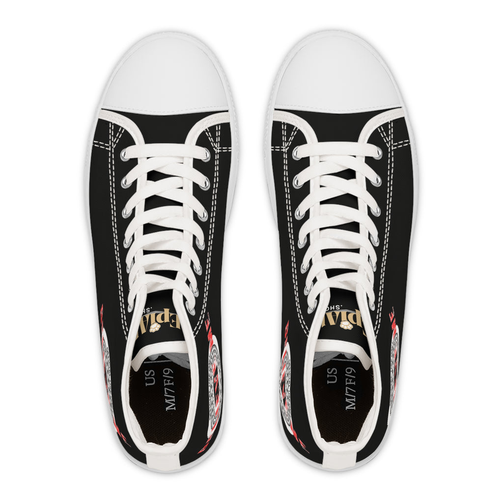 Believe Me Women’s High-Top Sneakers – Political Parody Statement Shoes