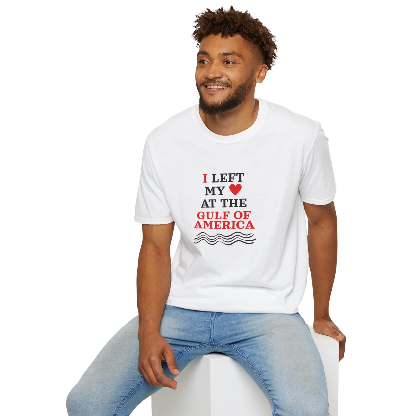 I Left My Heart at the Gulf of America Unisex Softstyle T-Shirt - Perfect for Travelers