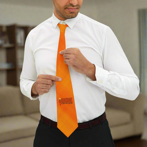 'Orange is Not My Color' Humor Tie for Men - Perfect for Parties & Events Printify