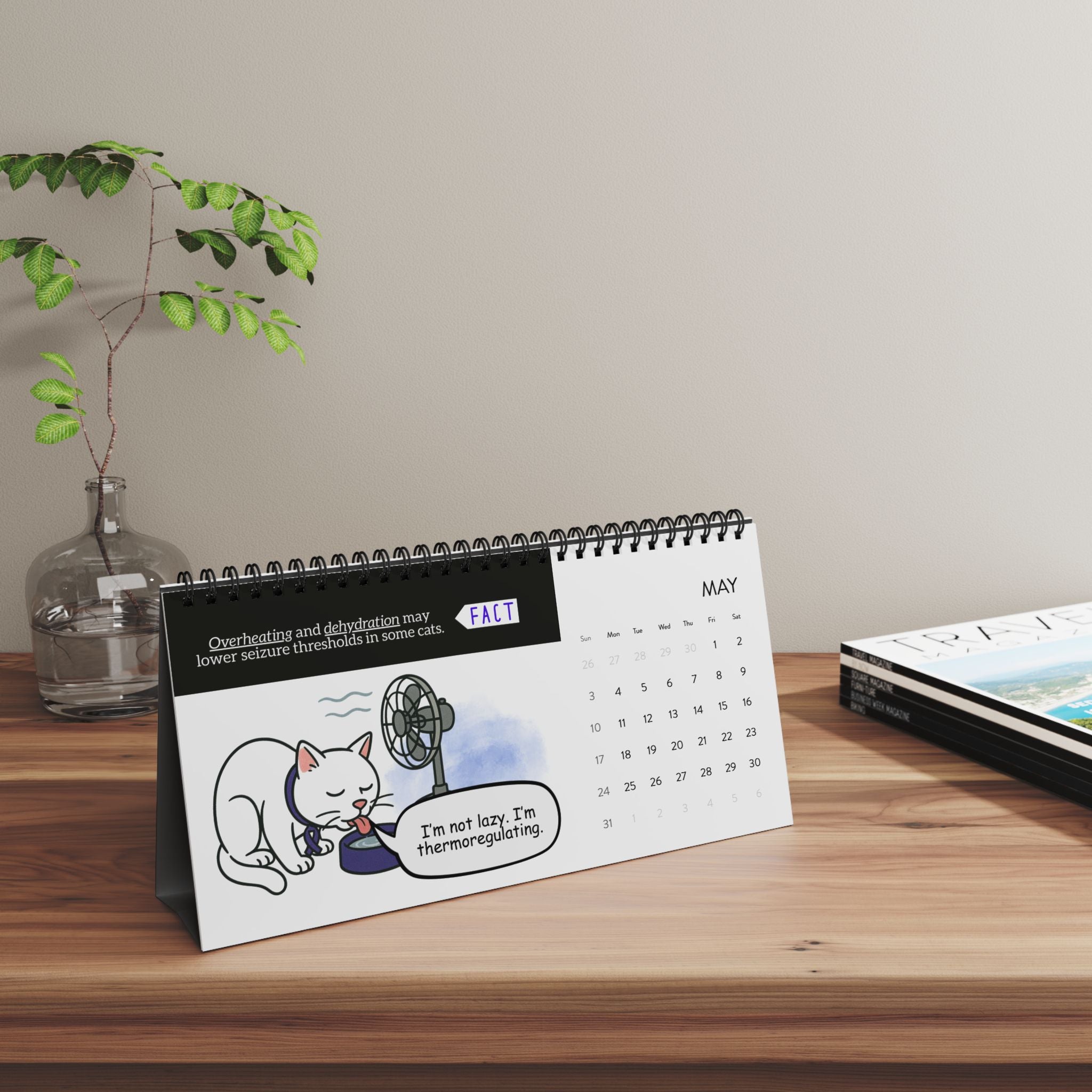 Watching the Signs: A Cat’s Year With Epilepsy Desktop Calendar (Epileptic AL)