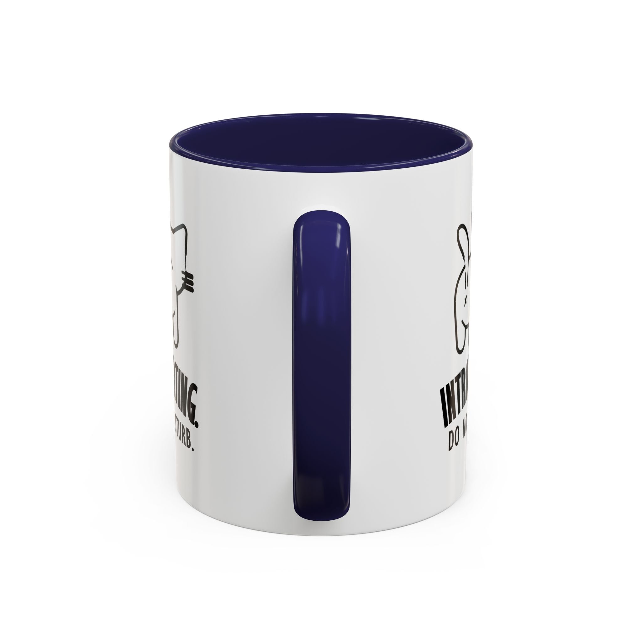 Introverting. Do Not Disturb. Two-Tone Cat Coffee Mug (11oz & 15oz)