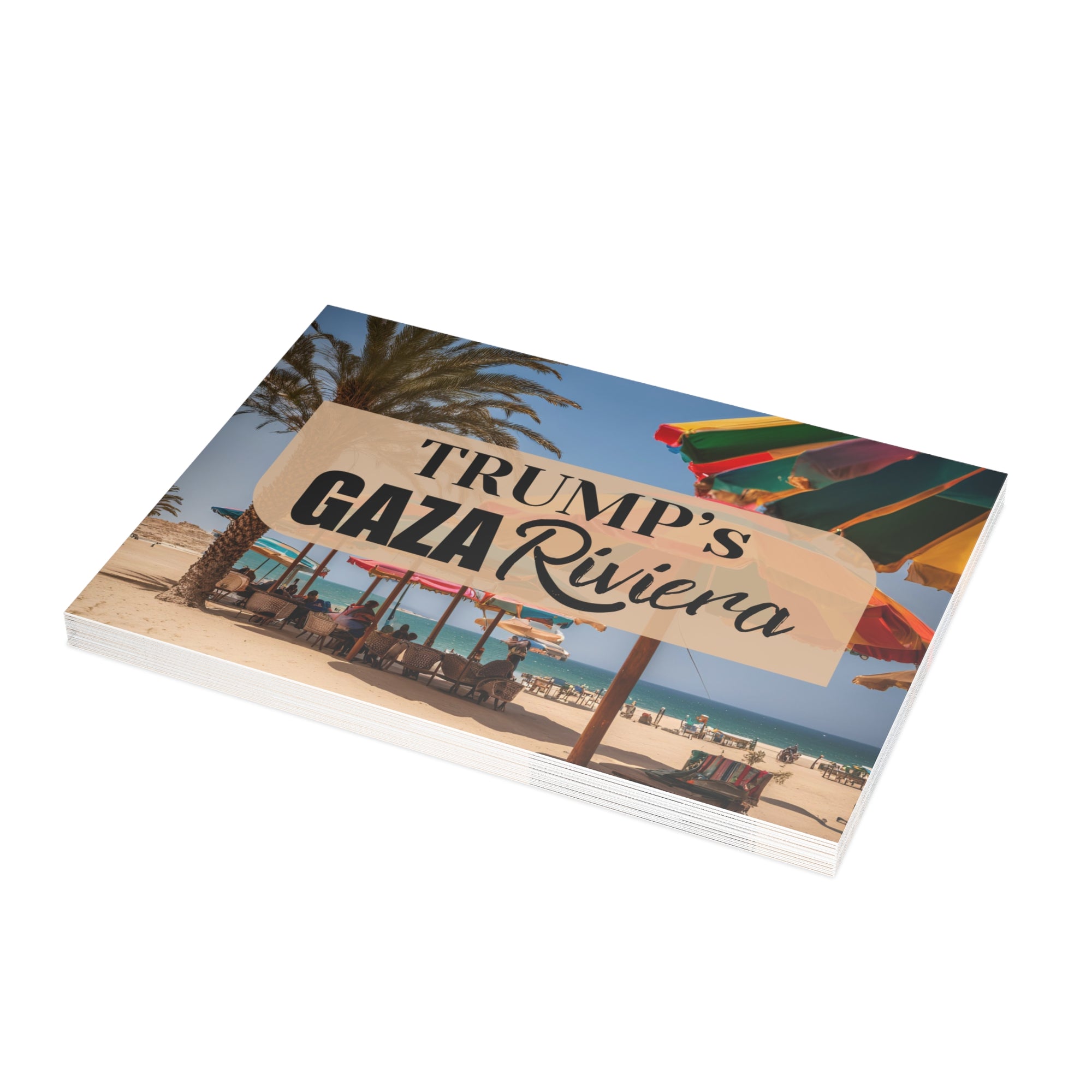 Trump’s Gaza Riviera Design Postcard Bundles with Envelopes