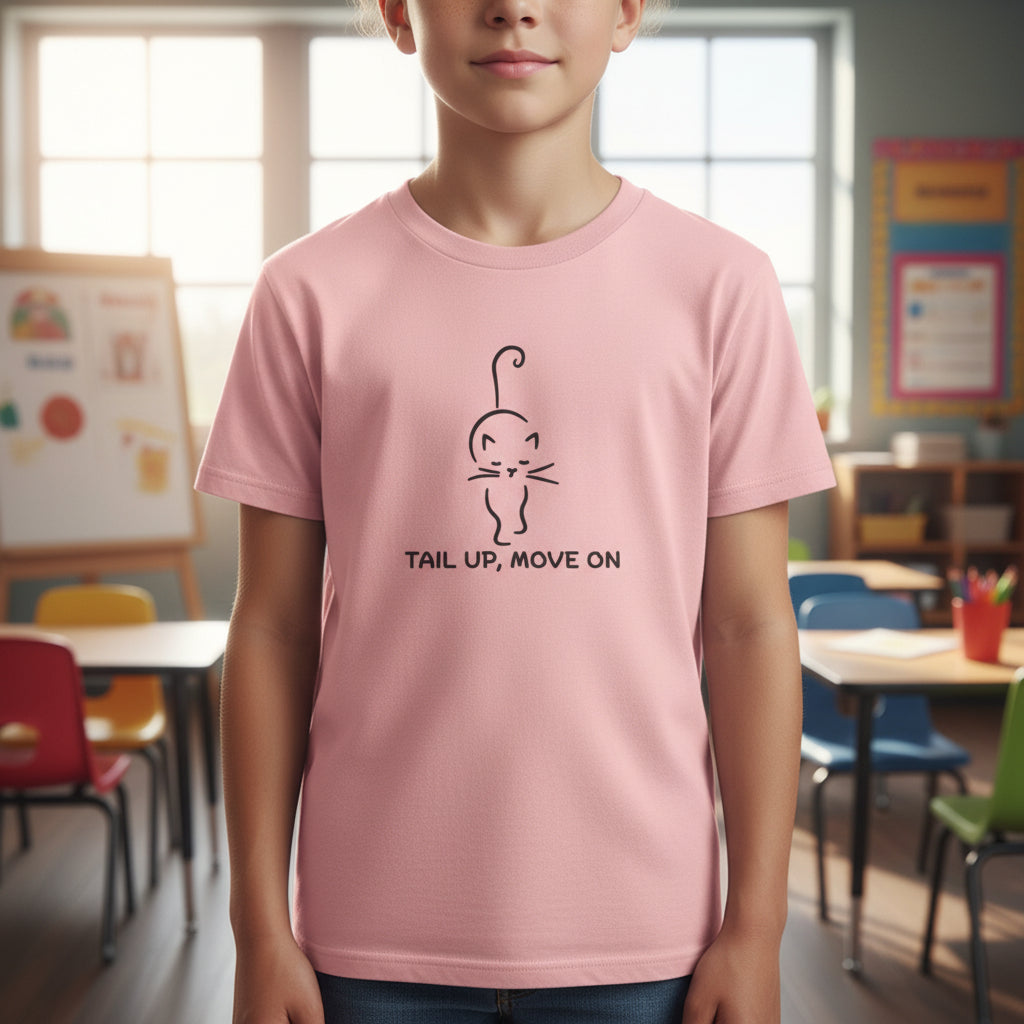 Tail Up, Move On Youth Tee – Small Human, Big Attitude