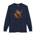 Bigfoot Blowing Dandelion Long Sleeve T-Shirt | Peaceful Sasquatch Nature Tee