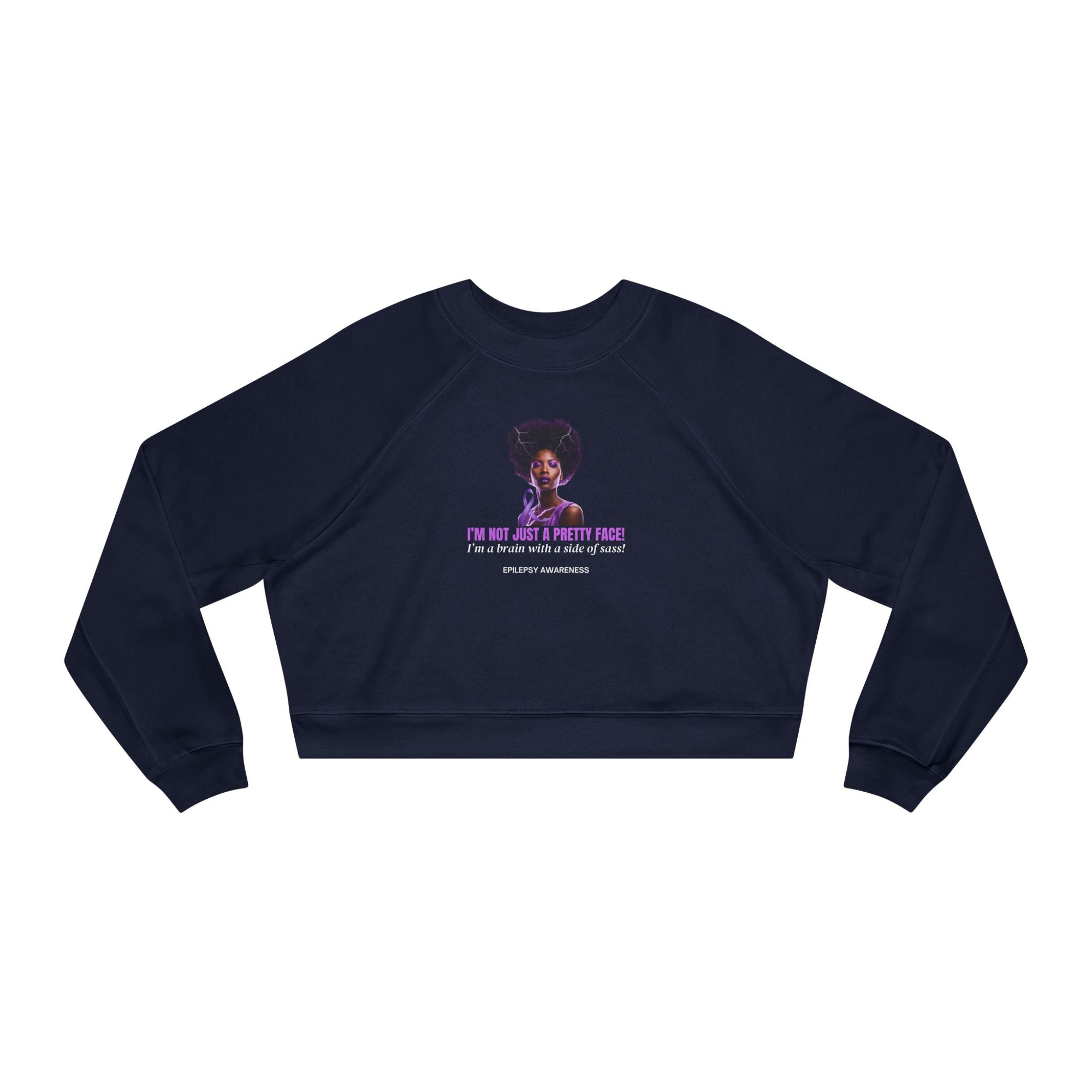 Sassy Brain Women's Cropped Fleece Pullover