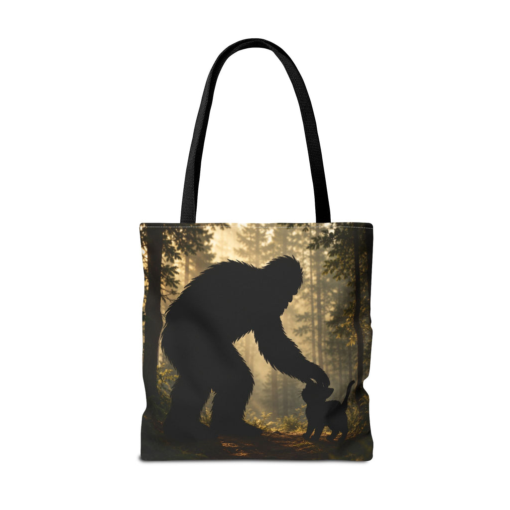 The Cat Saw It, Too Bigfoot & Cat Tote Bag
