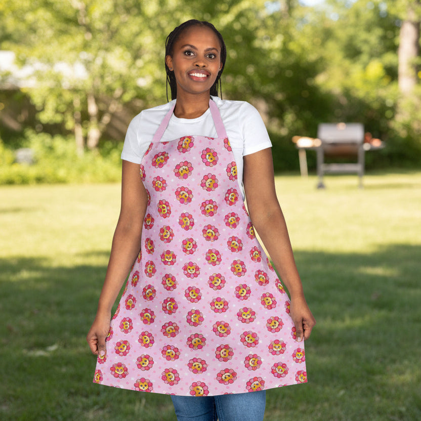 Floral Cat Chaos Apron – Cute, But Not Nice