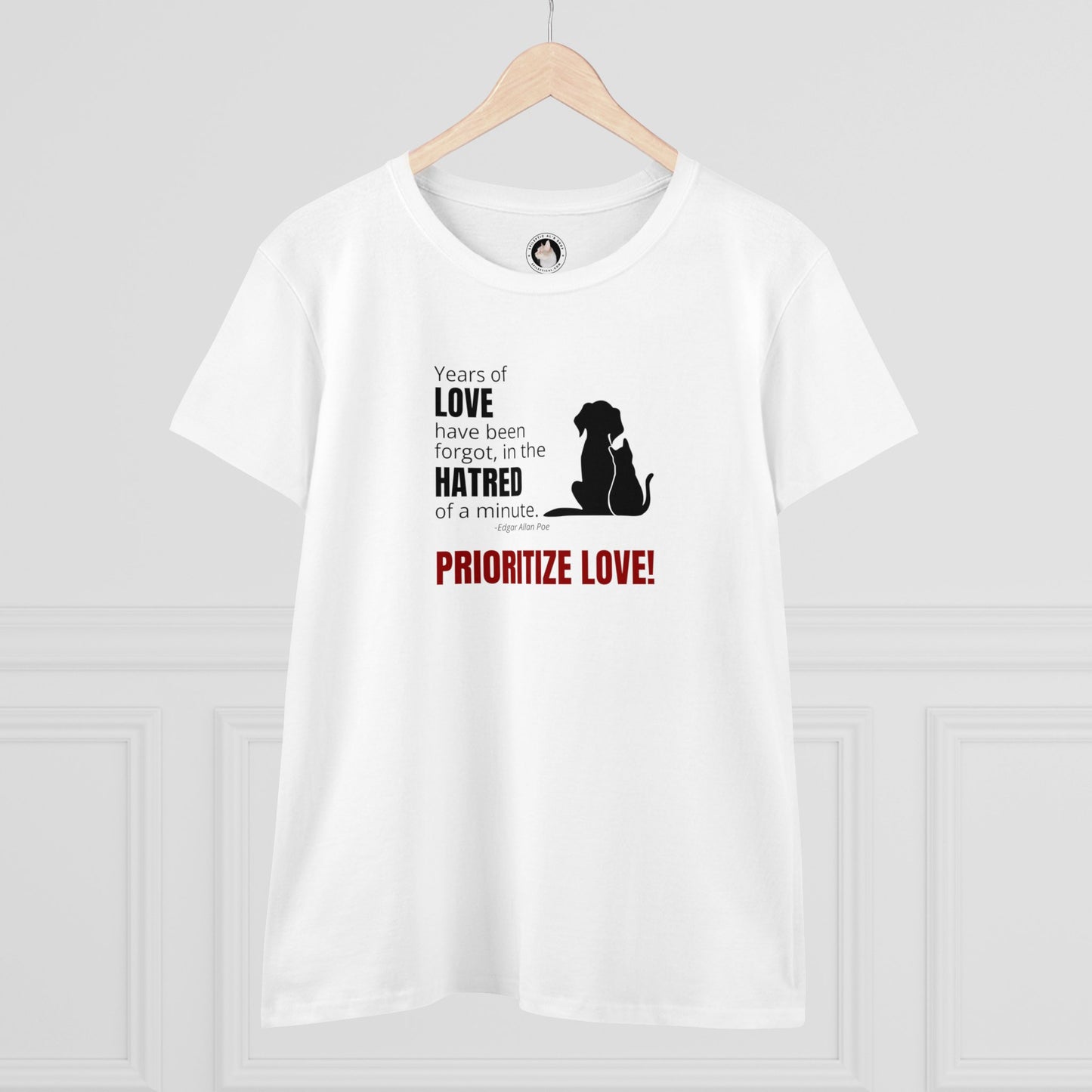Prioritize Love Women's Midweight Cotton Tee