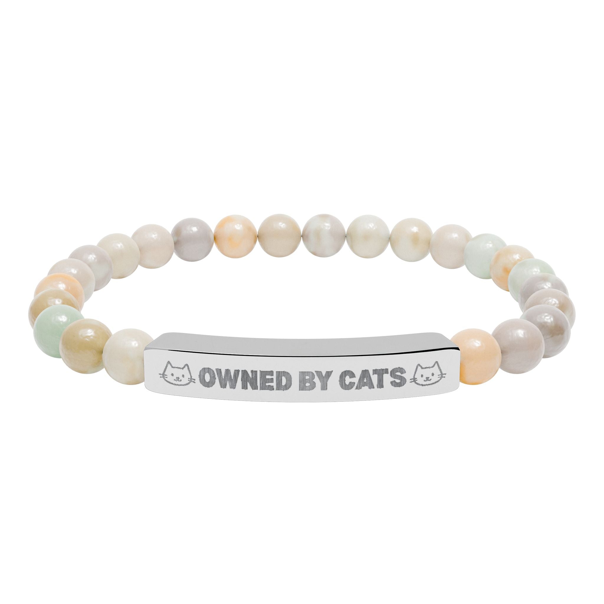 Owned by Cats Natural Stone Bar Bracelet