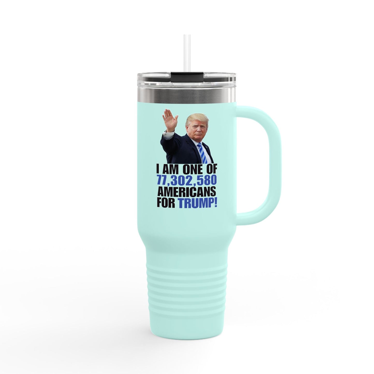 Trump Supporter Insulated Travel Mug | 40oz Coffee Cup for Patriots | Motivational Drinkware Printify