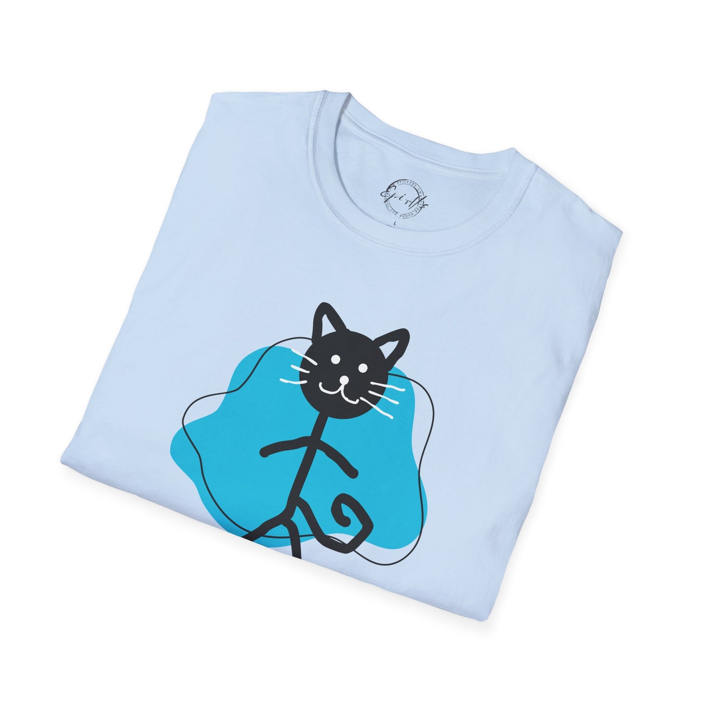 Playful Cat Graphic T-Shirt – Unisex Softstyle Tee for Cat Lovers