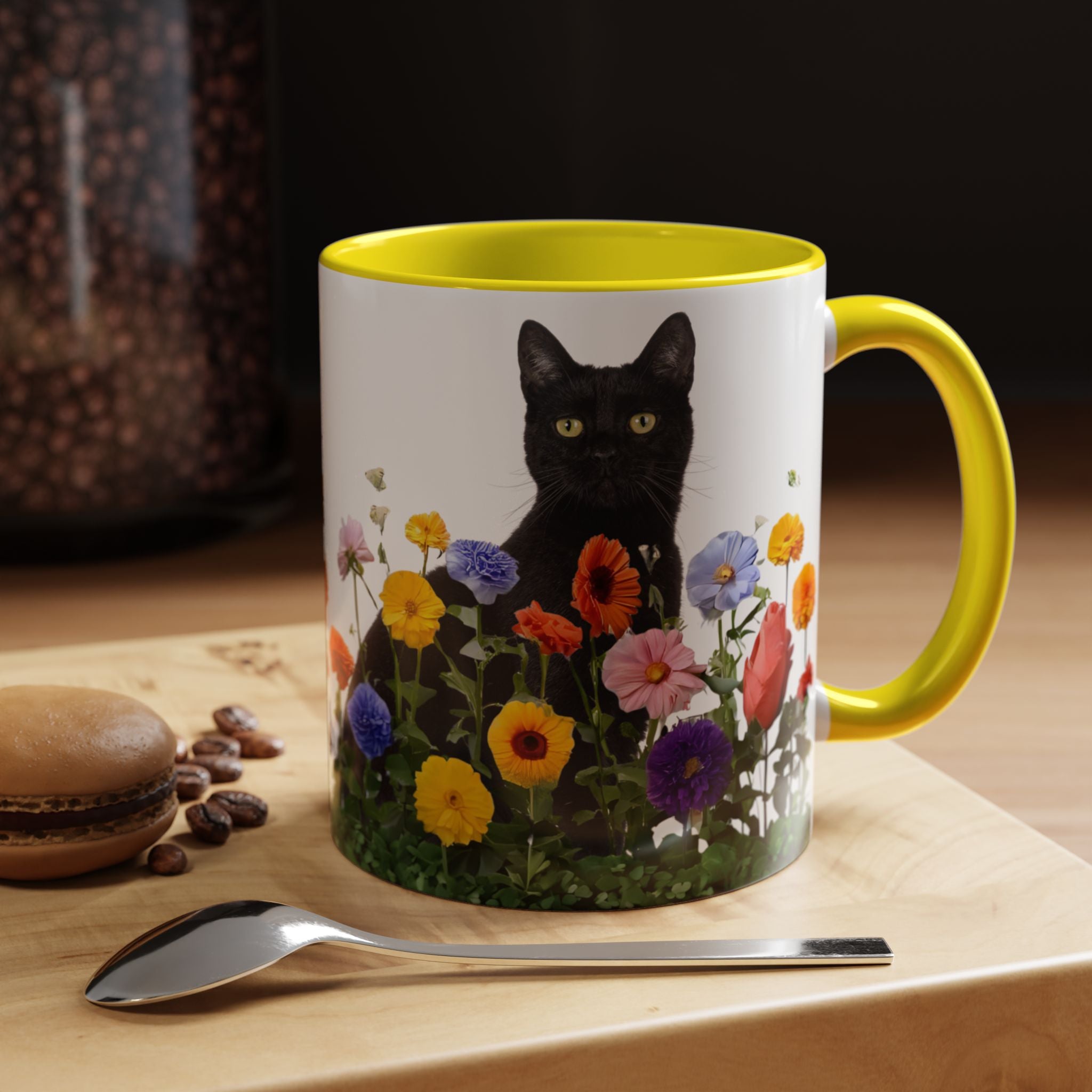 Floral Cats Coffee Mug - 11 oz/15 oz