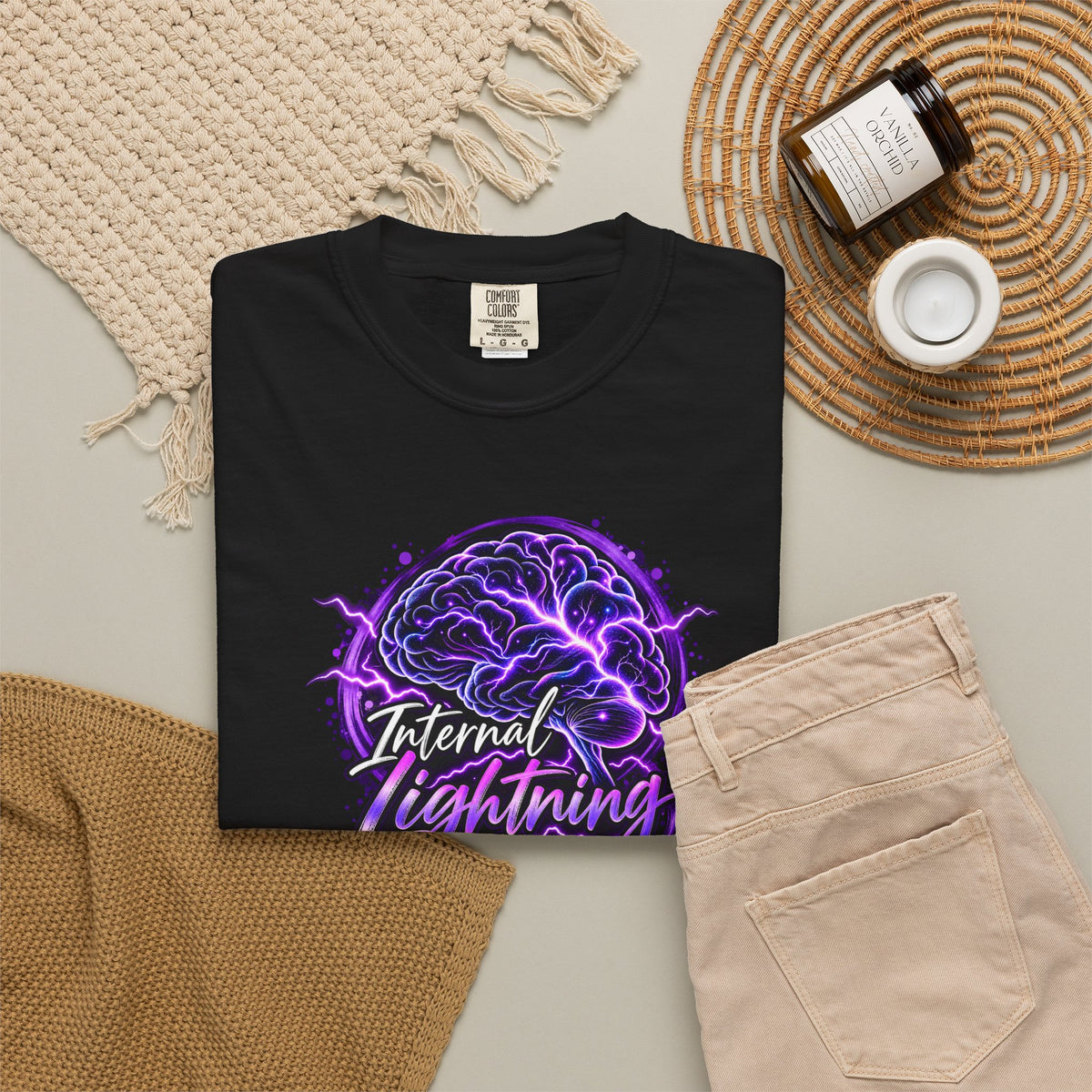 Internal Lightning Epilepsy Awareness Garment-Dyed T-Shirt