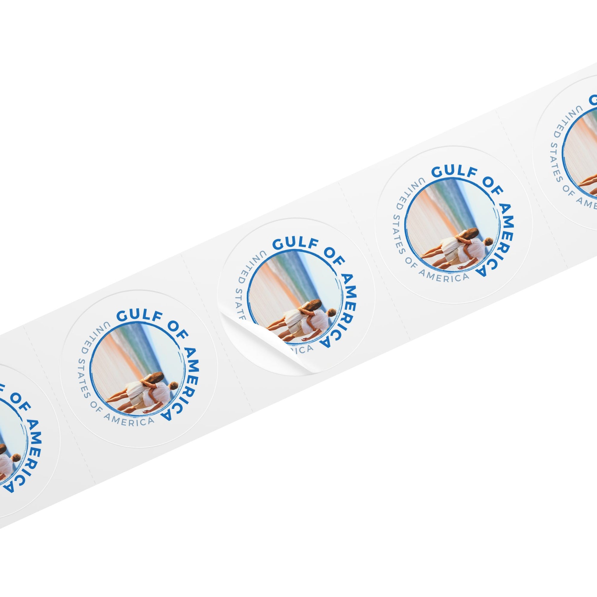 American Gulf Round Sticker Labels