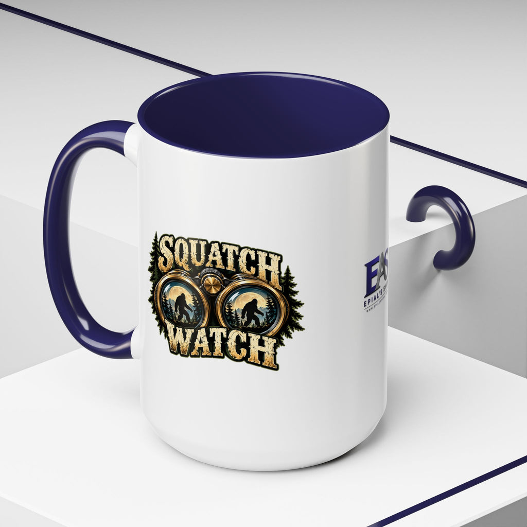 Squatch Watch Bigfoot Mug | Two-Tone Sasquatch Coffee Cup (11oz/15oz)