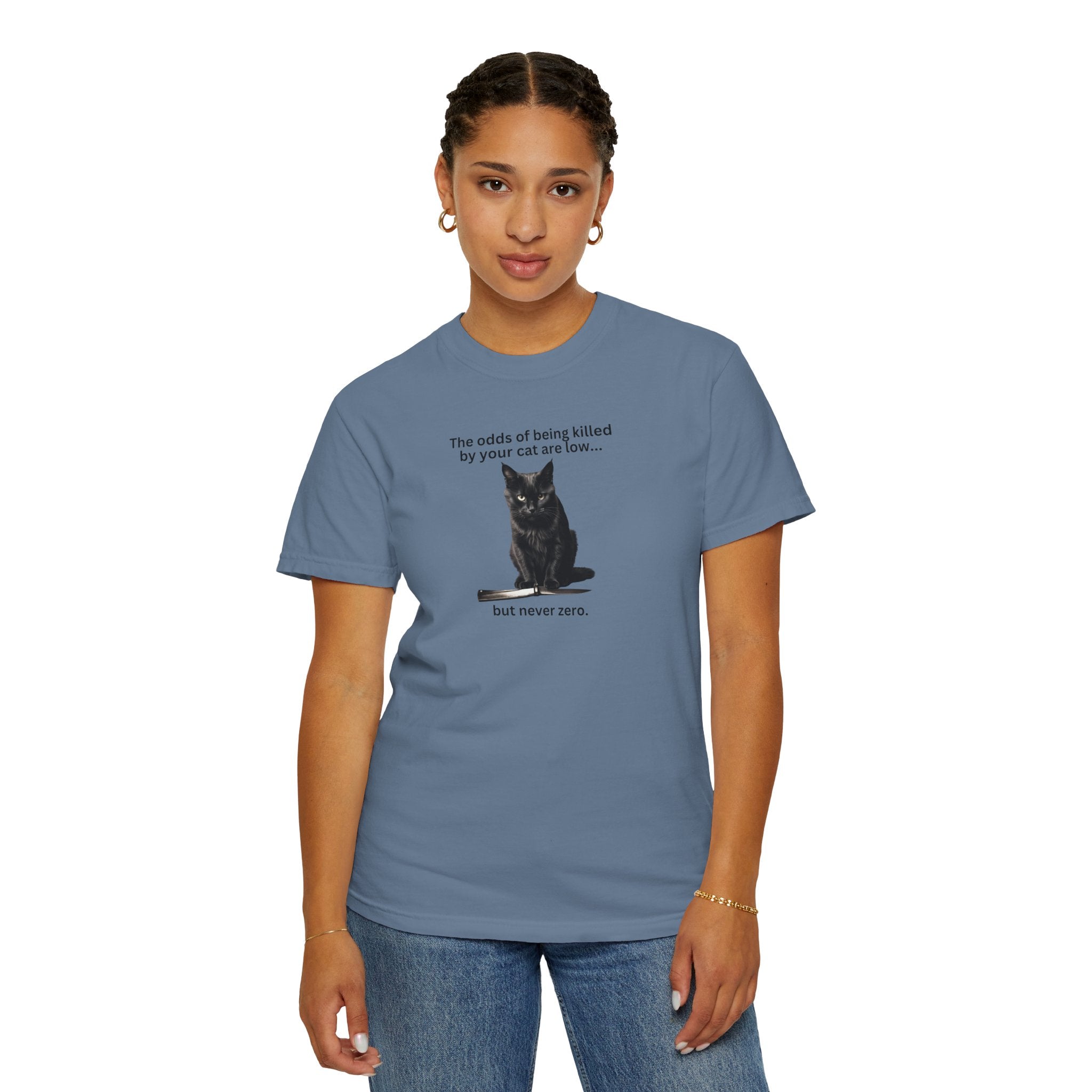 Photo depicting the ​Odds Unisex Garment-Dyed T-shirt from EpiAl's Shop.