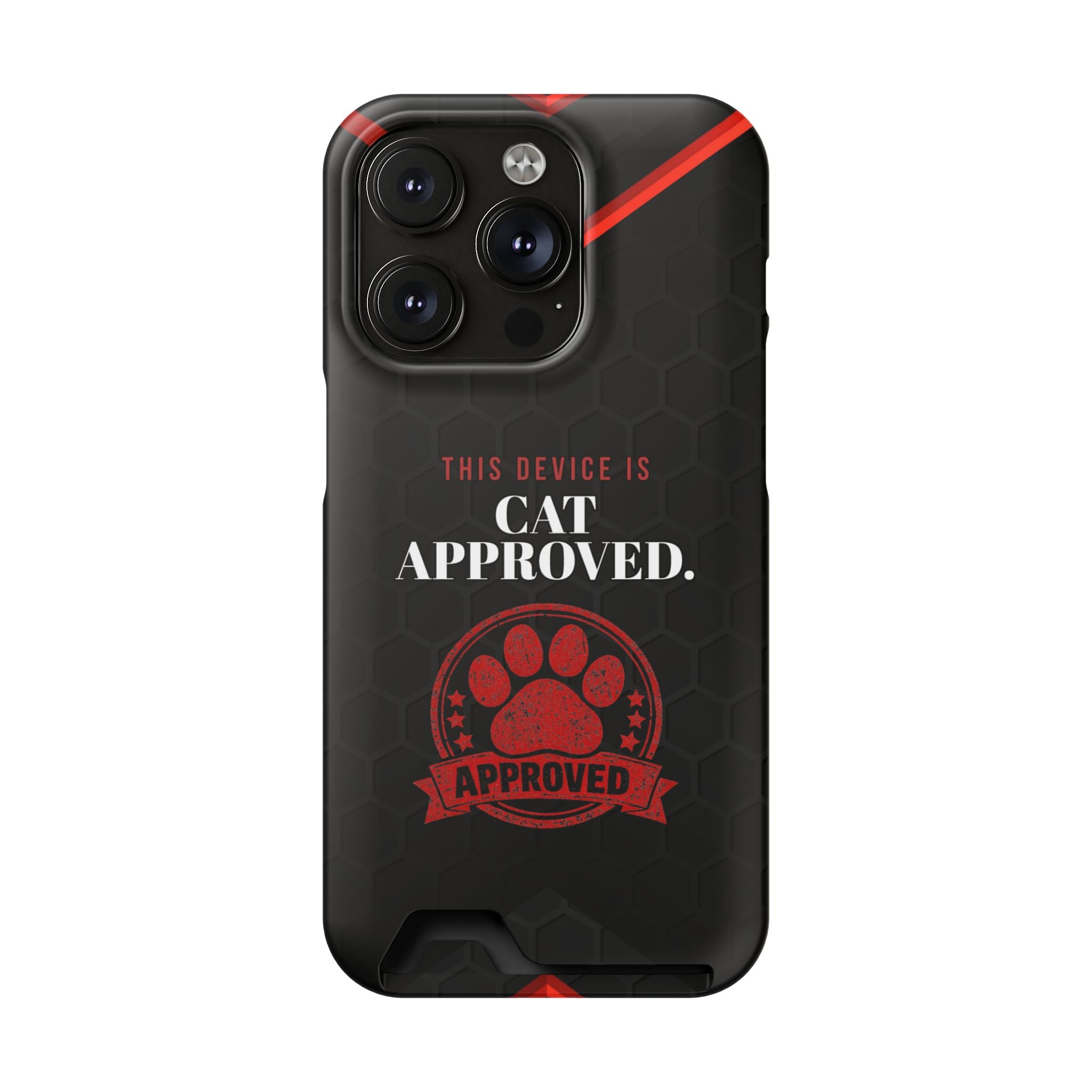 This Device Is Cat Approved iPhone Case – Paw Stamp Design
