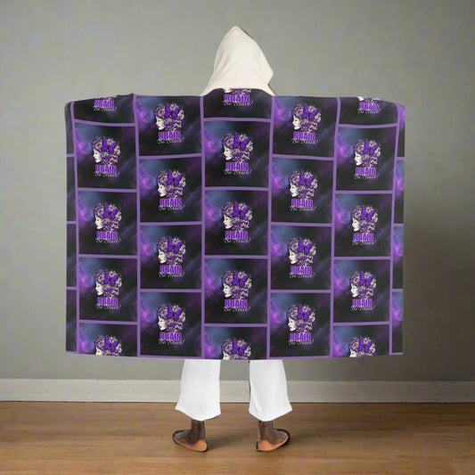 Brain Be Brave Epilepsy Awareness Hooded Sherpa Fleece Blanket