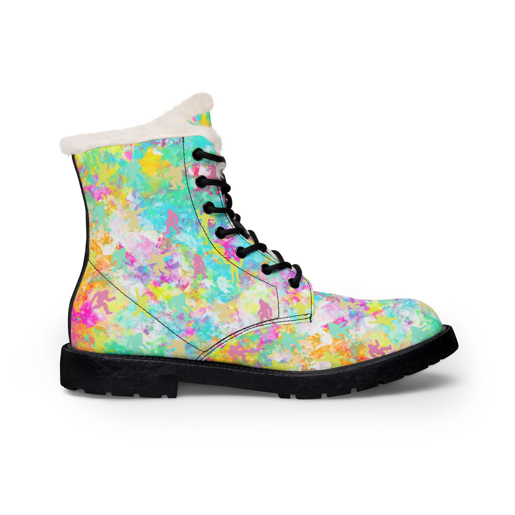 Hide & Seek Bigfoot Boots | Colorful Watercolor Women's Winter Boots
