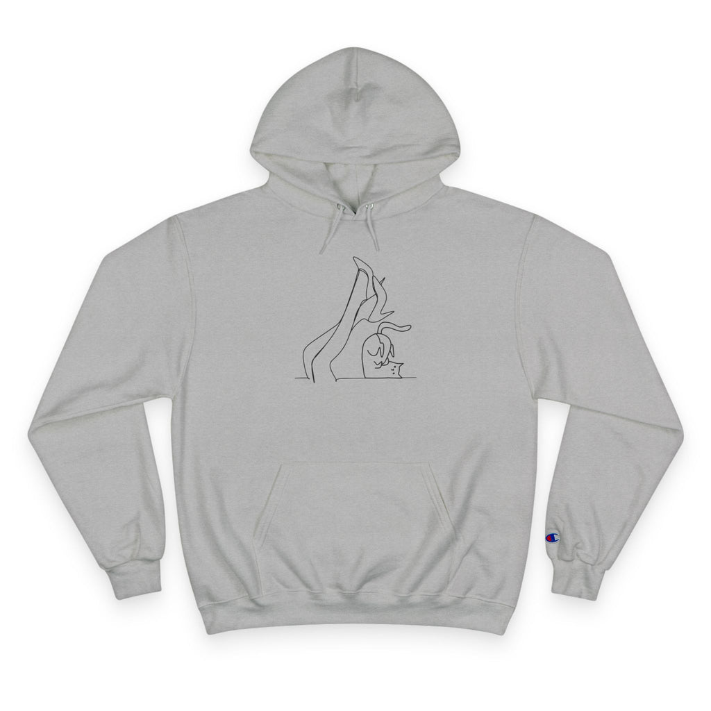 Cat Lady Legs Minimalist Art Hoodie