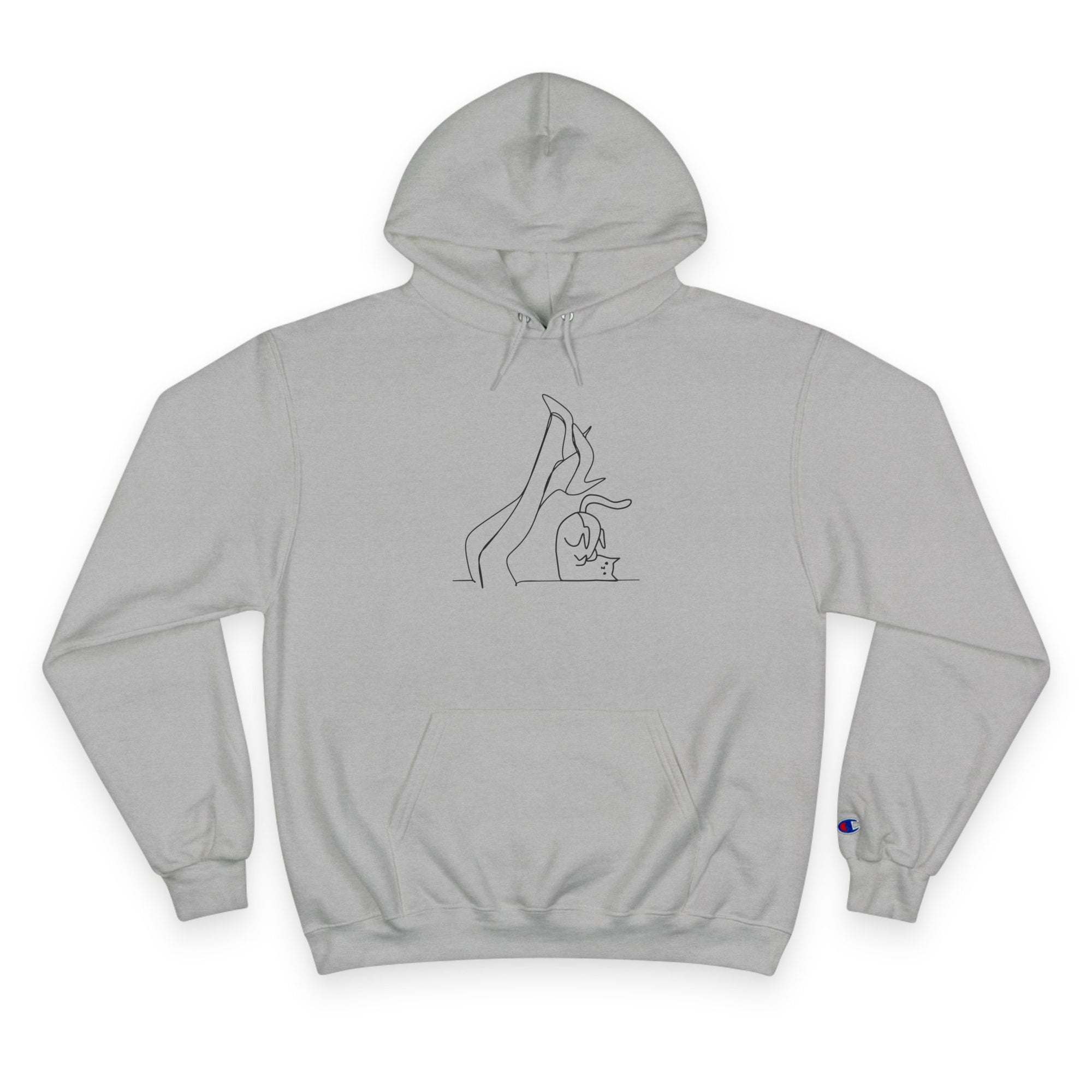Cat Lady Legs Minimalist Art Hoodie