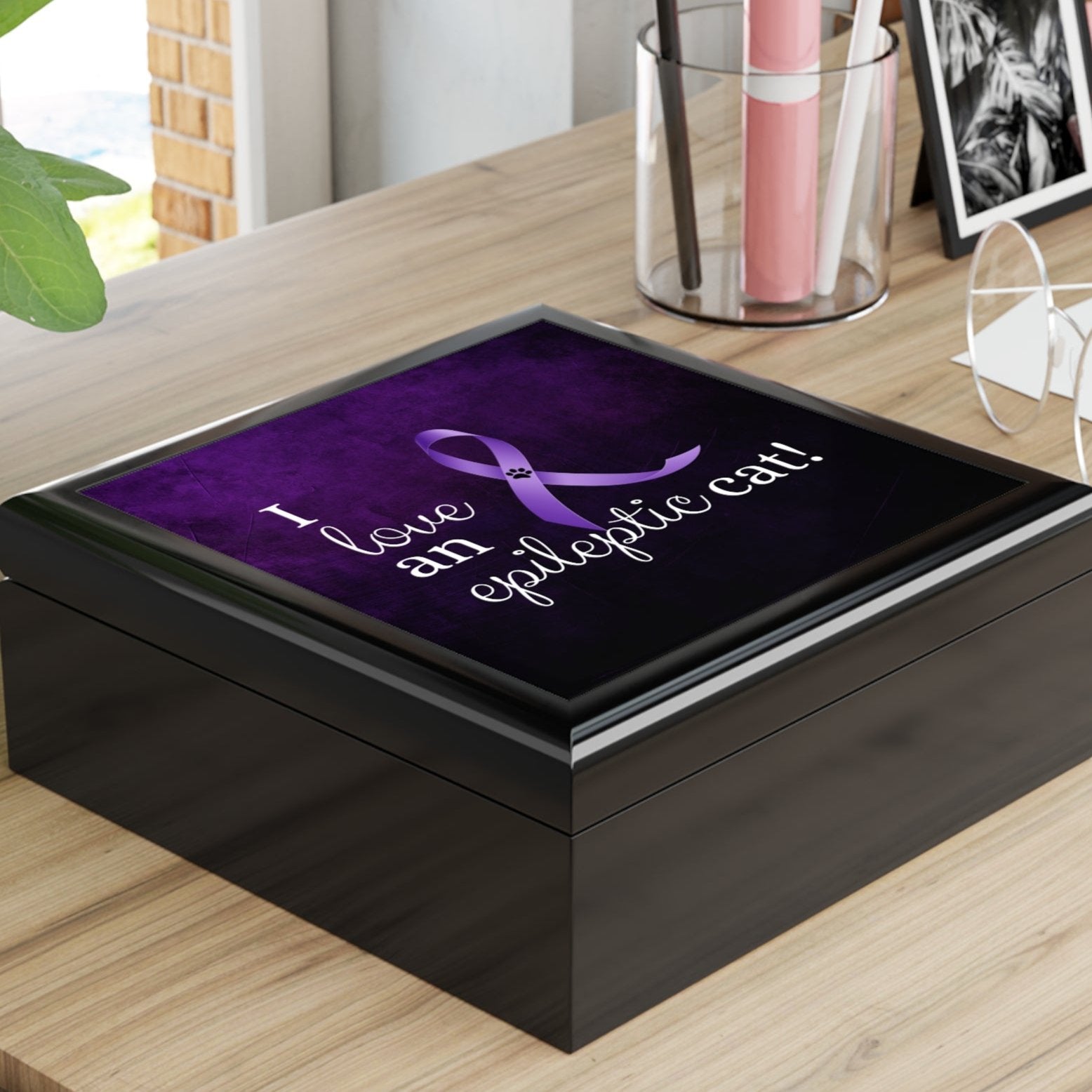 I Love an Epileptic Cat Jewelry Box - EpiAl's Shop
