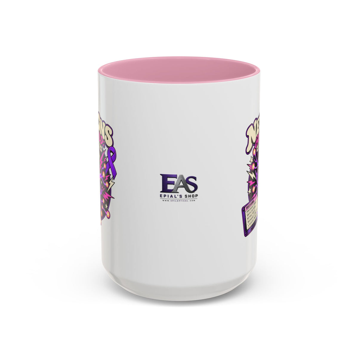 Neurons Gone Wild: Greatest Hits Epilepsy Awareness Accent Coffee Mug (11oz/15oz)