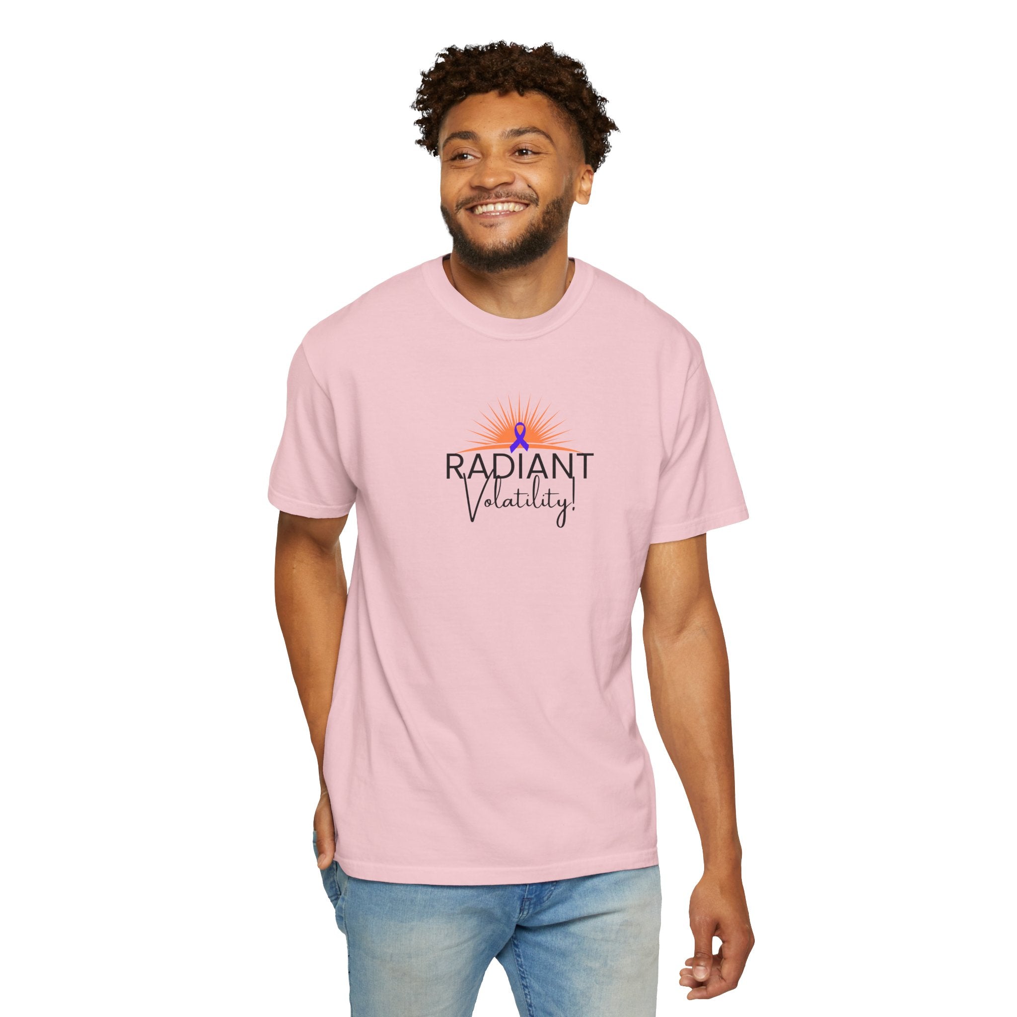 Radiant Volatility Unisex T-Shirt – Epilepsy Awareness Purple Ribbon Tee