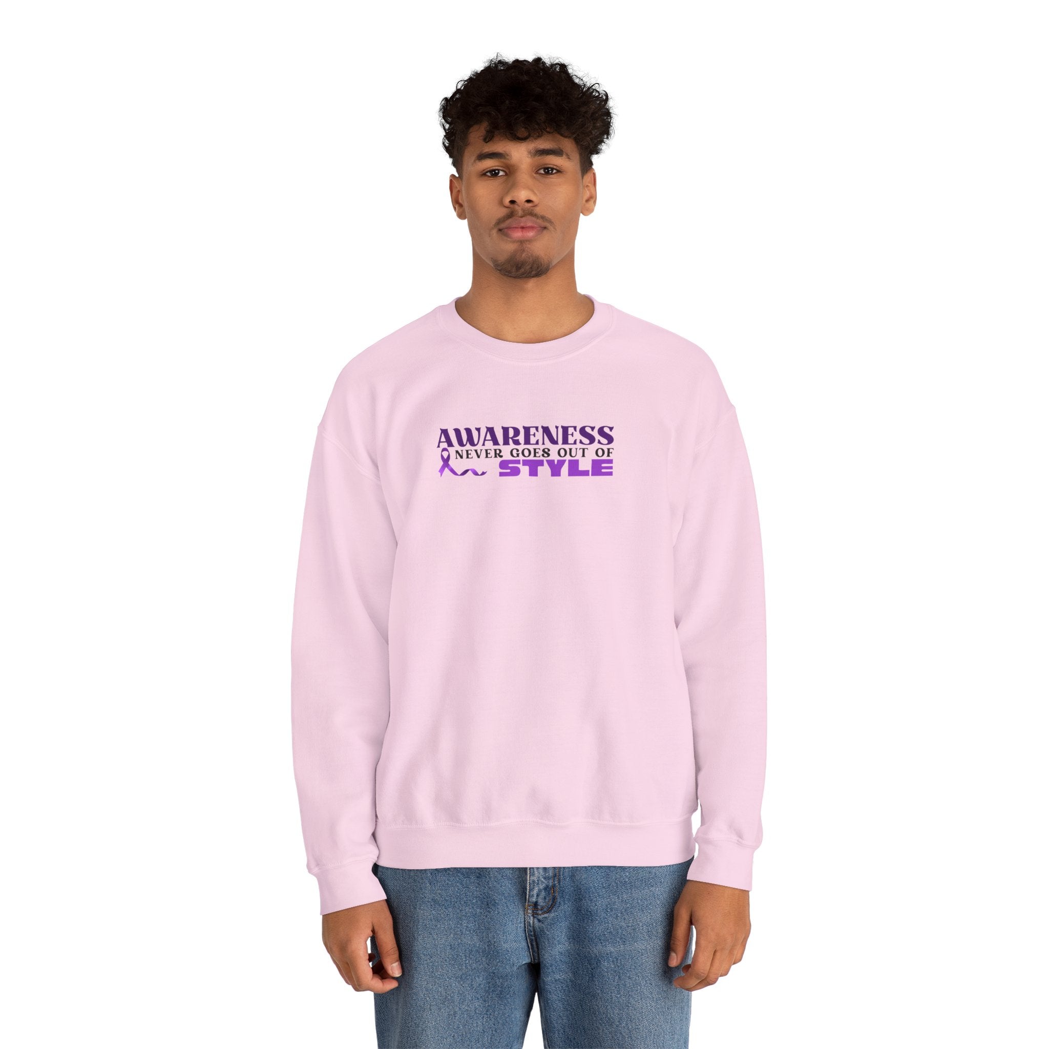 “Awareness Never Goes Out of Style” Embroidered Sweatshirt