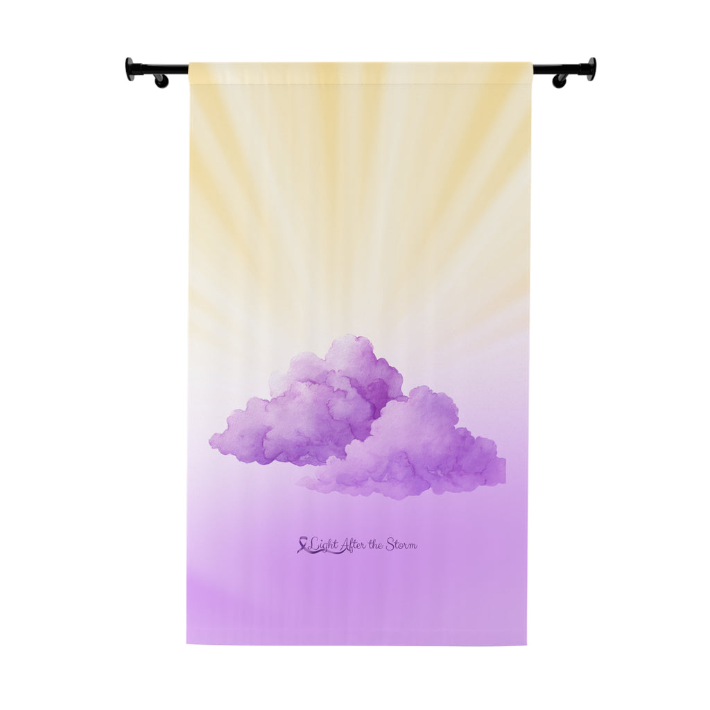 “Light After the Storm” Blackout Curtain Panel – Purple Clouds & Sunrise