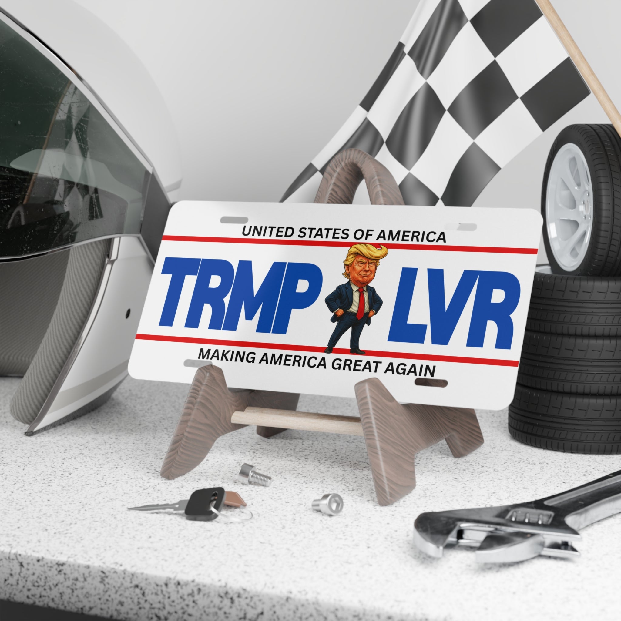 TRMP LVR Vanity Plate - Political Parody