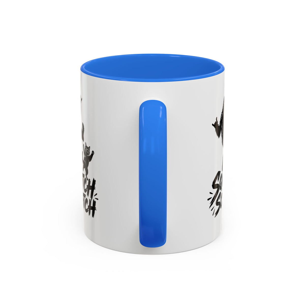 Squatch & Scratch Bigfoot and Cat Coffee Mug | Funny Sasquatch Ceramic Mug | 11oz & 15oz
