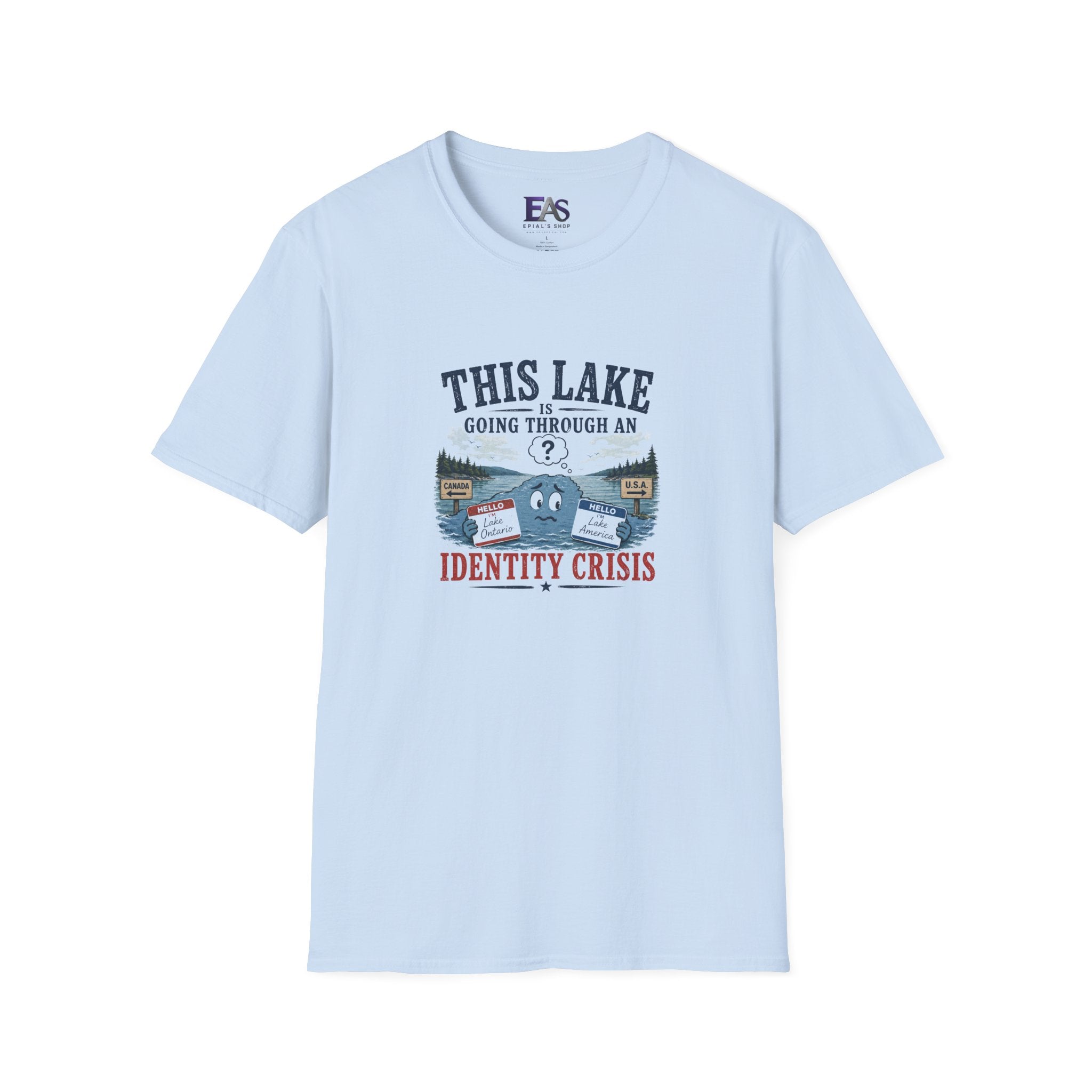 This Lake Is Going Through an Identity Crisis T-Shirt | Lake Ontario Lake America Humor